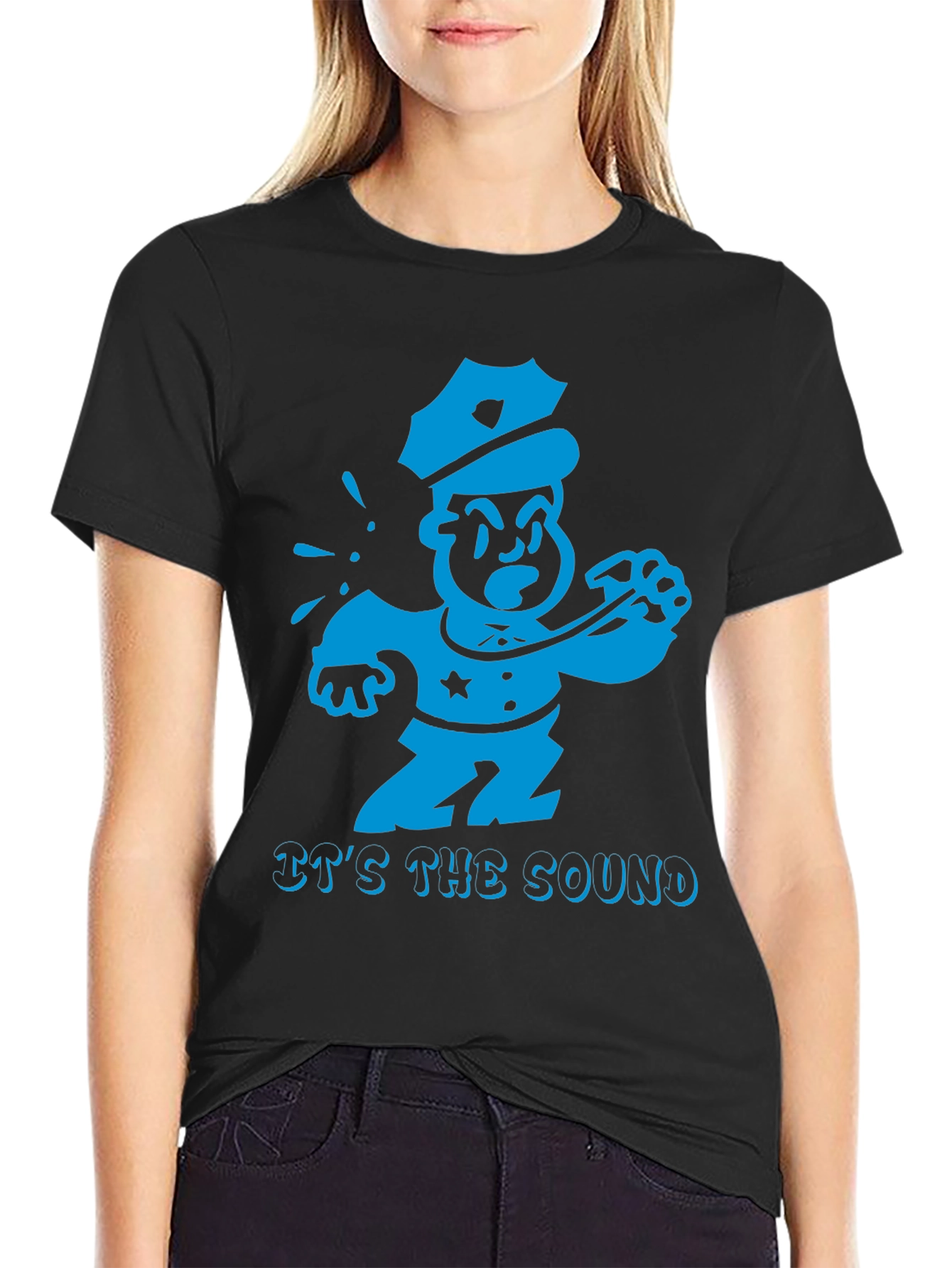 Cartoon Cop T-Shirt - Its the Sound