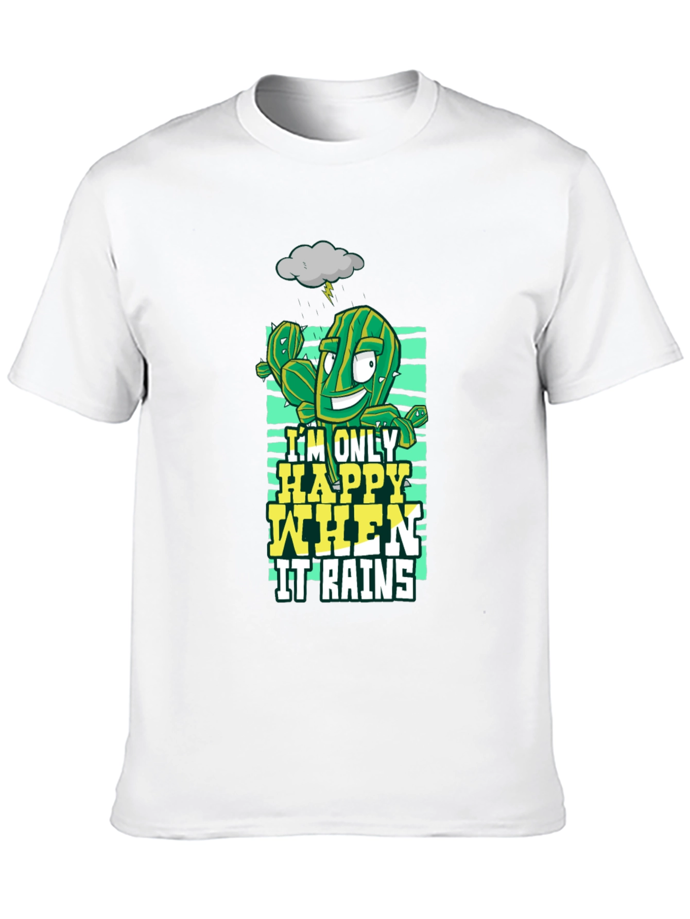 Happy When It Rains Cactus Graphic T-Shirt