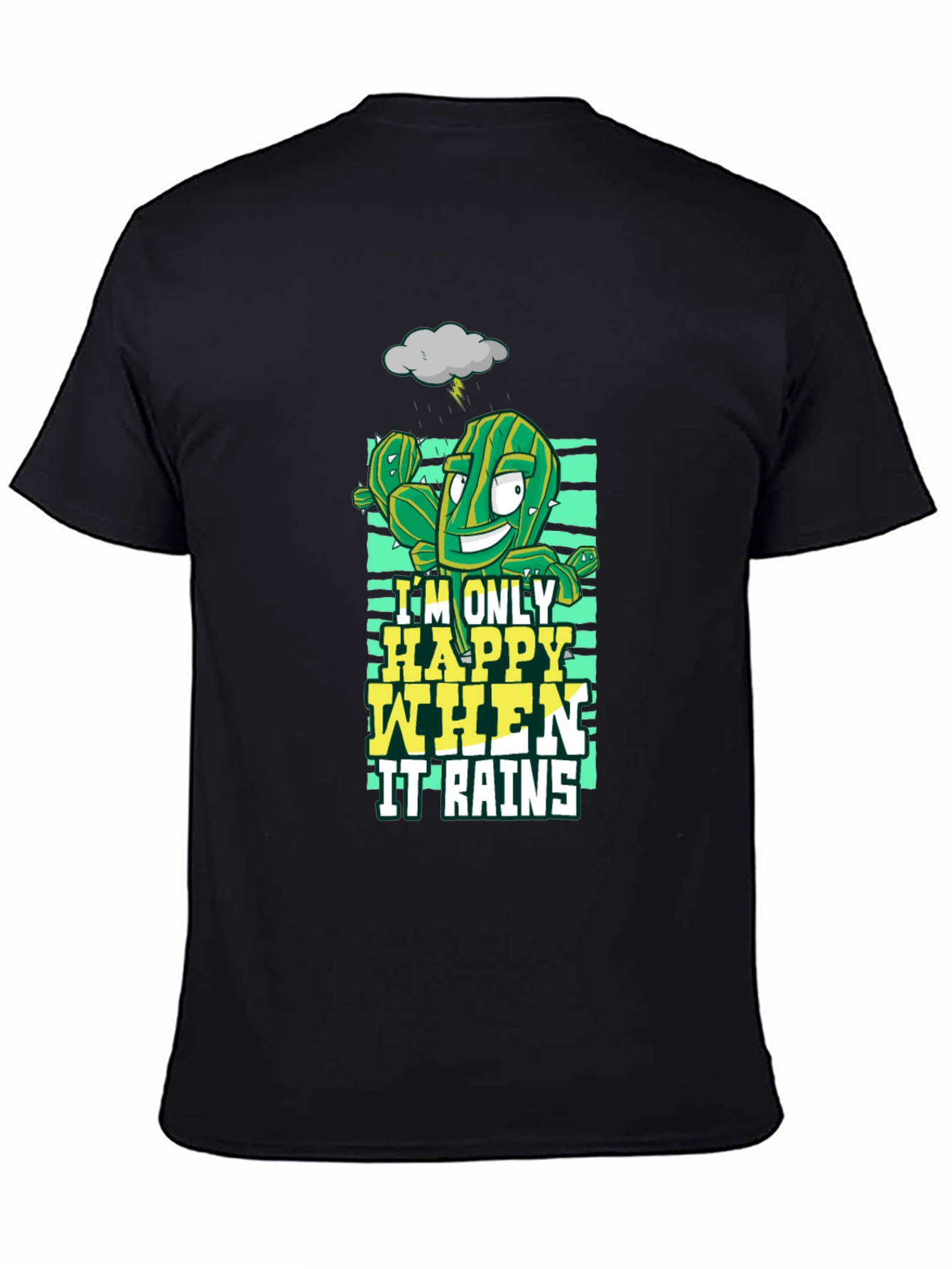 Happy When It Rains Cactus Graphic T-Shirt