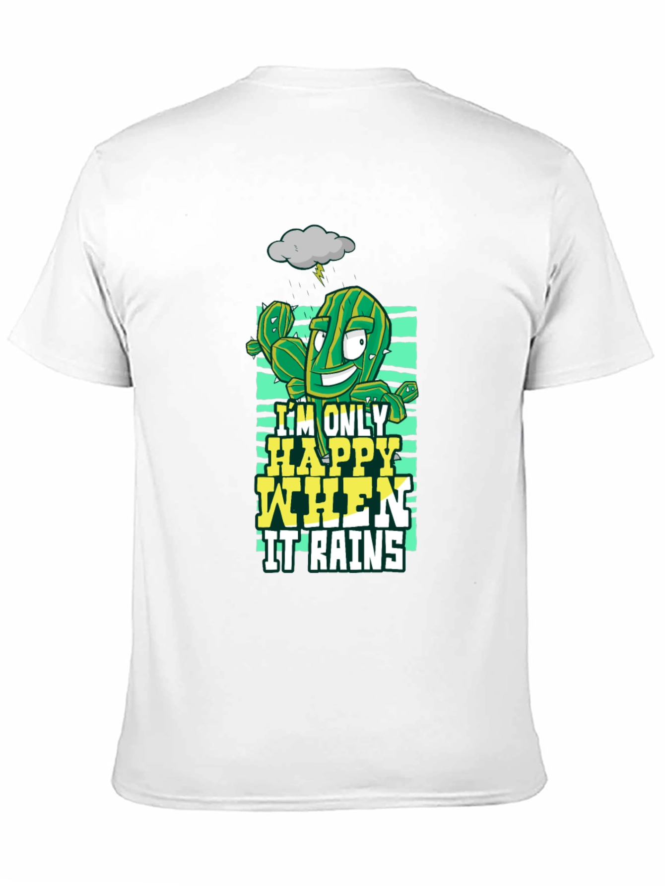 Happy When It Rains Cactus Graphic T-Shirt