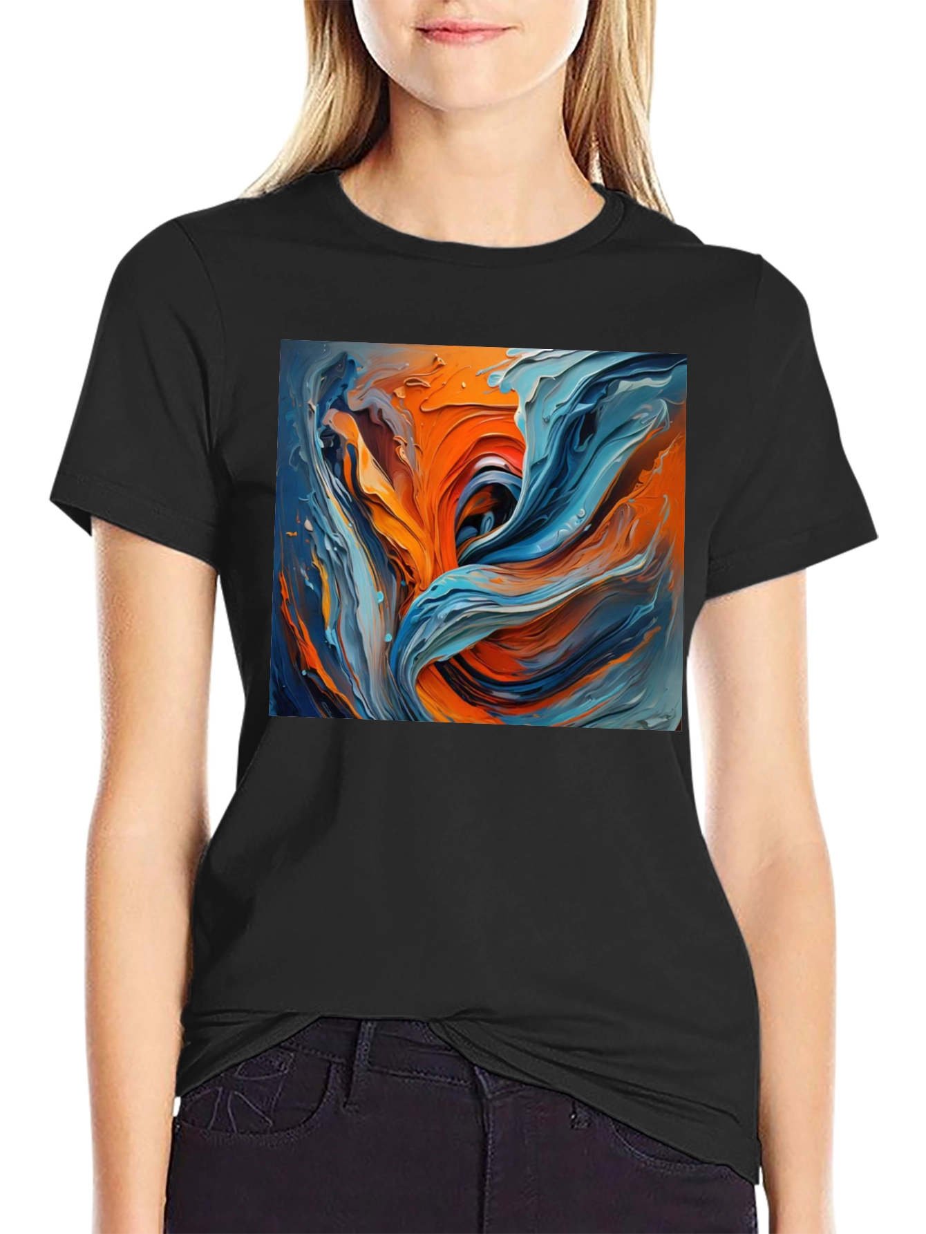 Abstract Art Tee - Vivid Graphic Print Shirt