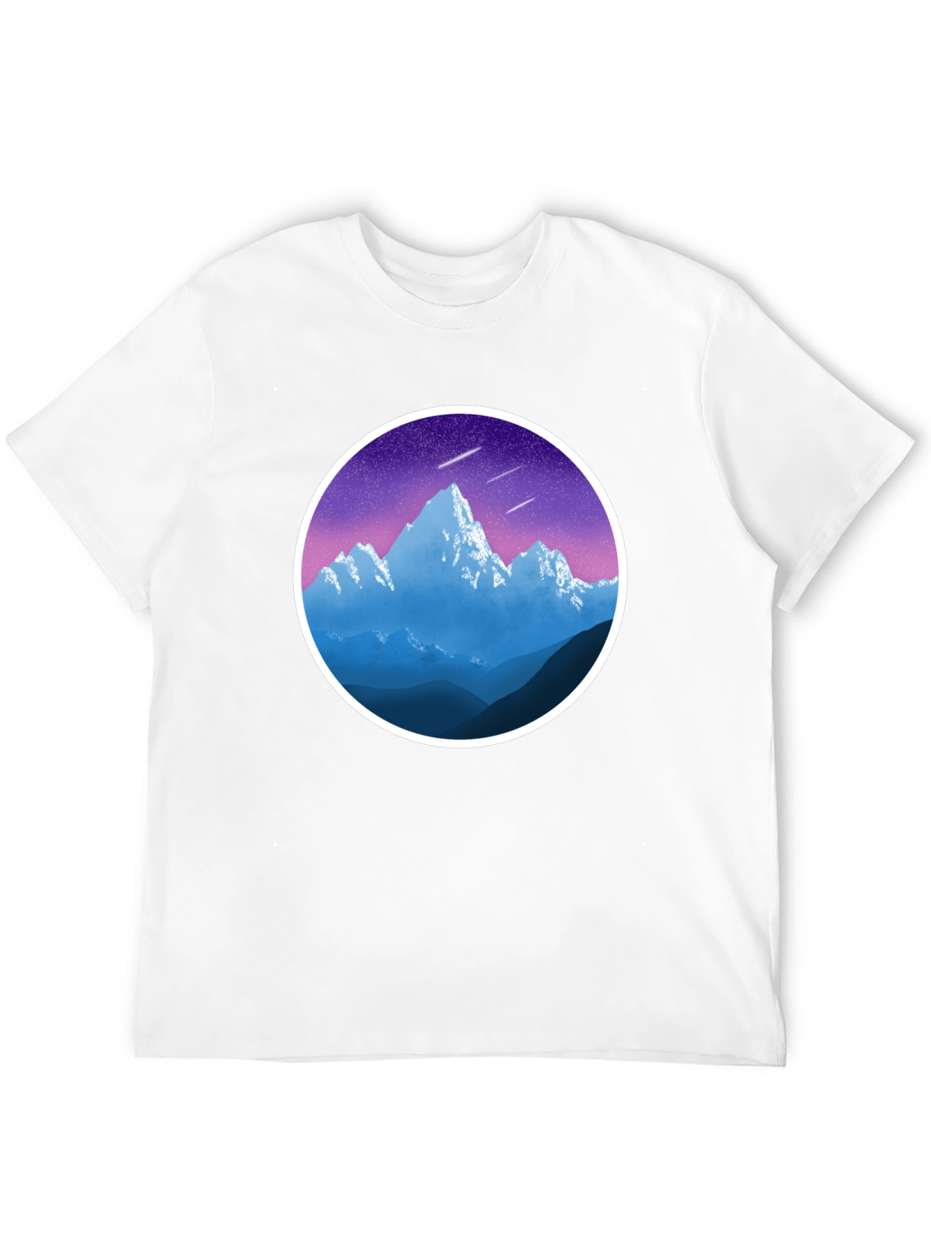 Mountain Peak Graphic Black T-Shirt