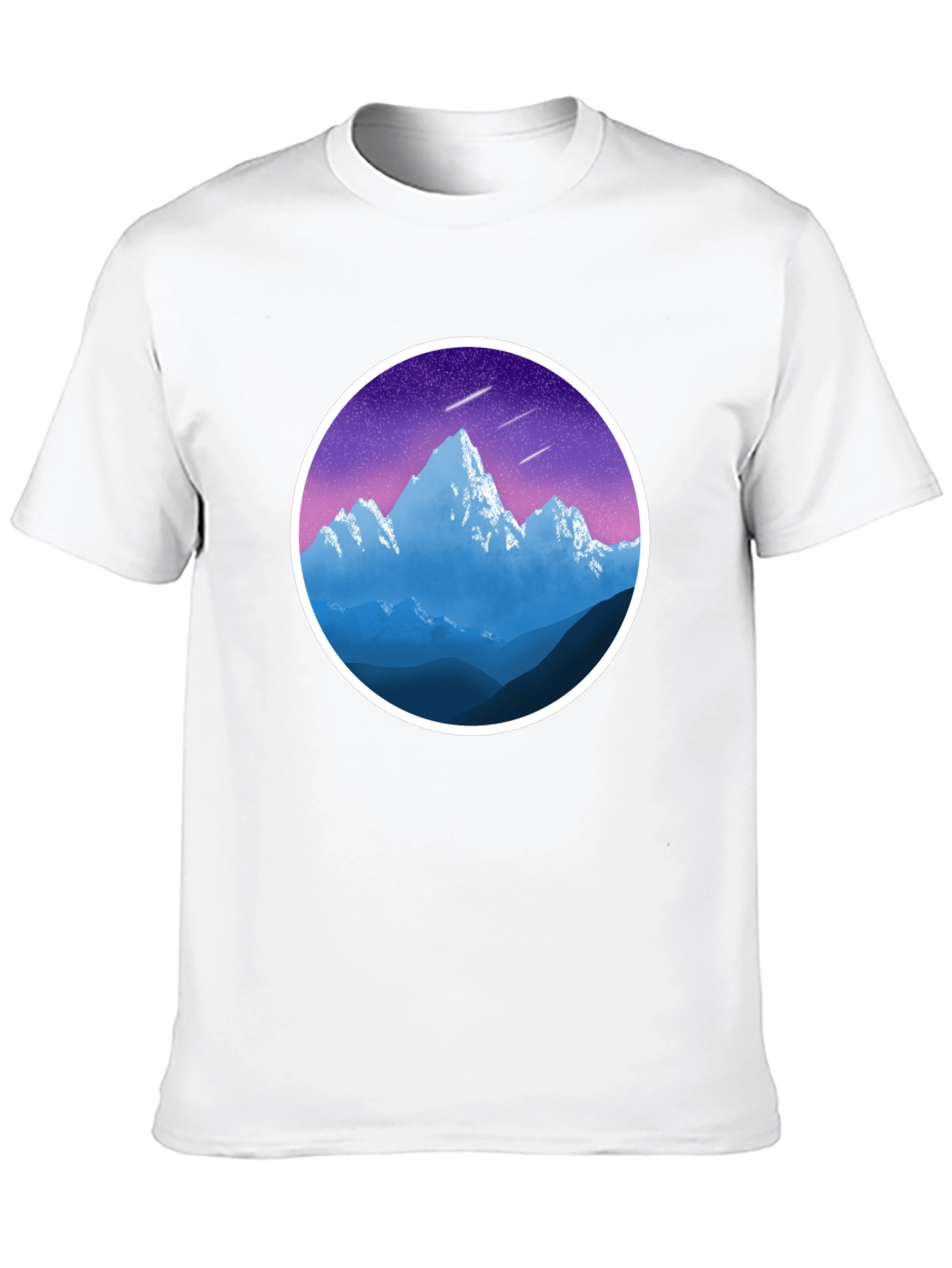 Mountain Peak Graphic Black T-Shirt