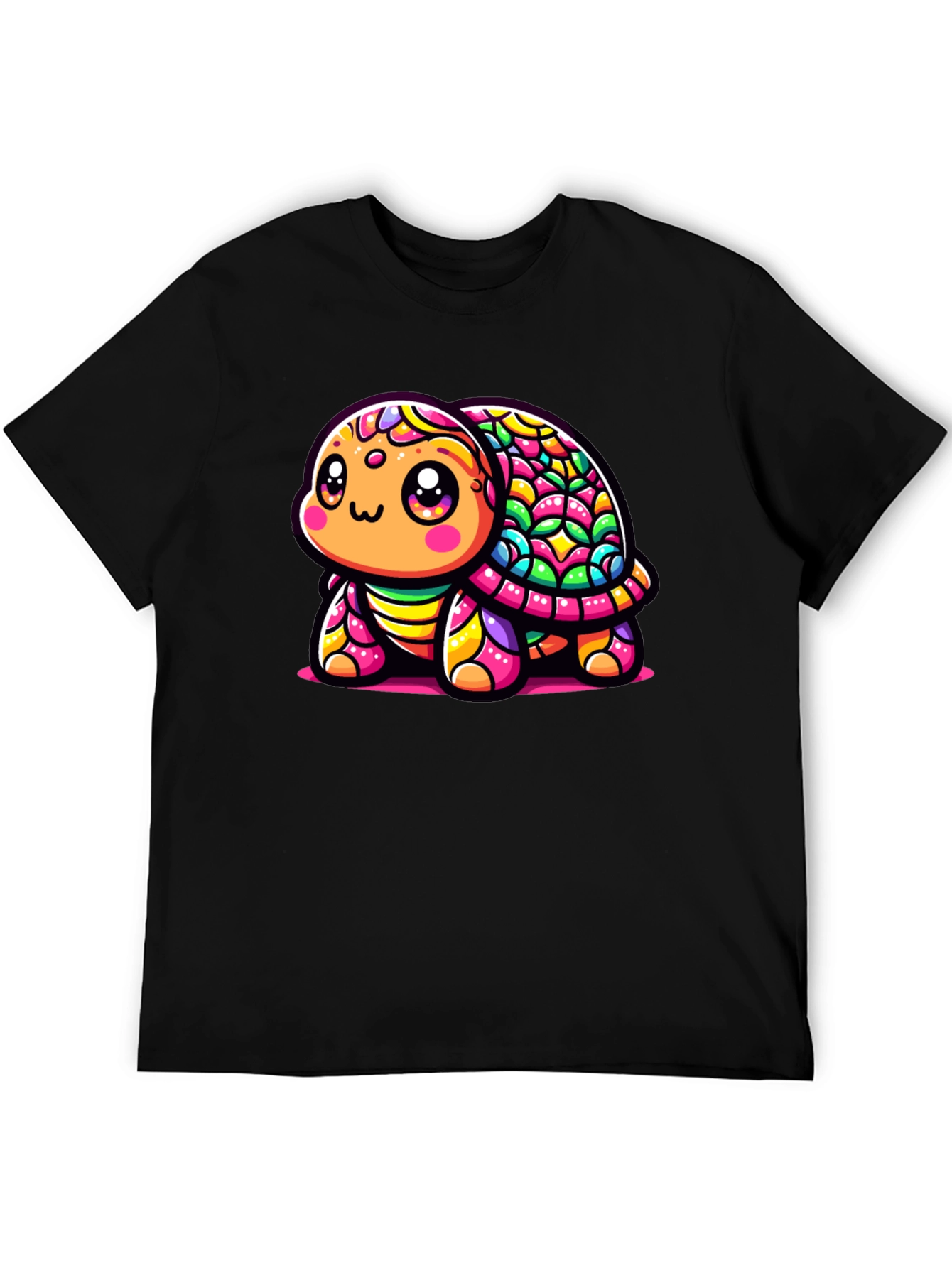 Colorful Turtle Graphic T-Shirt