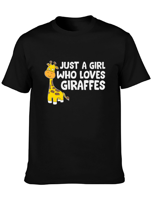 Giraffe Lover T-Shirt - Just A Girl Who Loves Giraffes