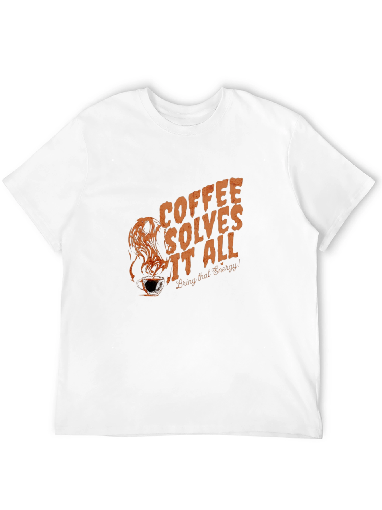 Coffee Solves It All Graphic T-Shirt - Black