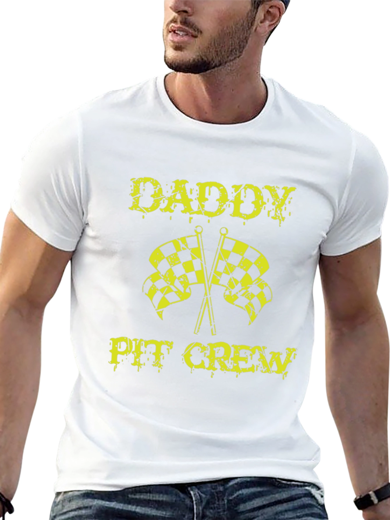 Daddy Pit Crew Graphic Tee - Race Car Fan