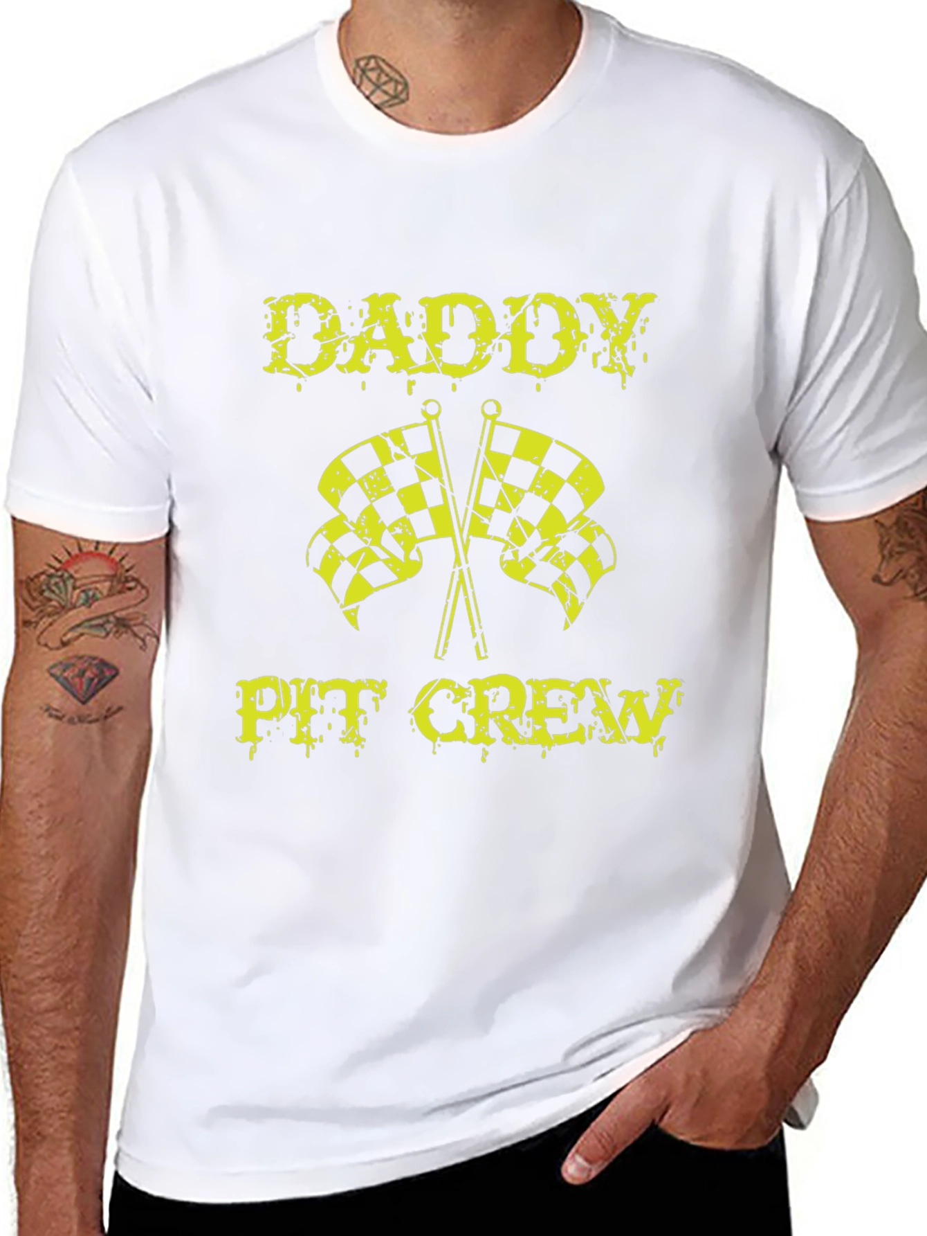Daddy Pit Crew Graphic Tee - Race Car Fan
