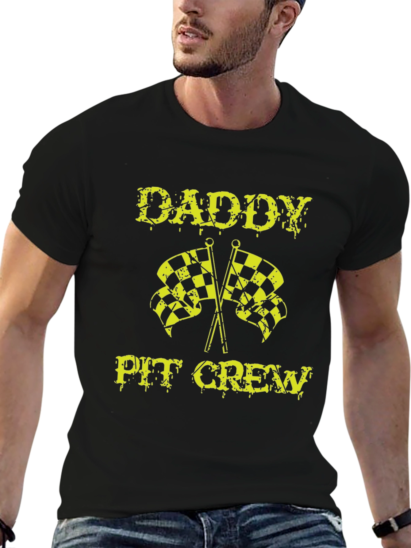 Daddy Pit Crew Graphic Tee - Race Car Fan