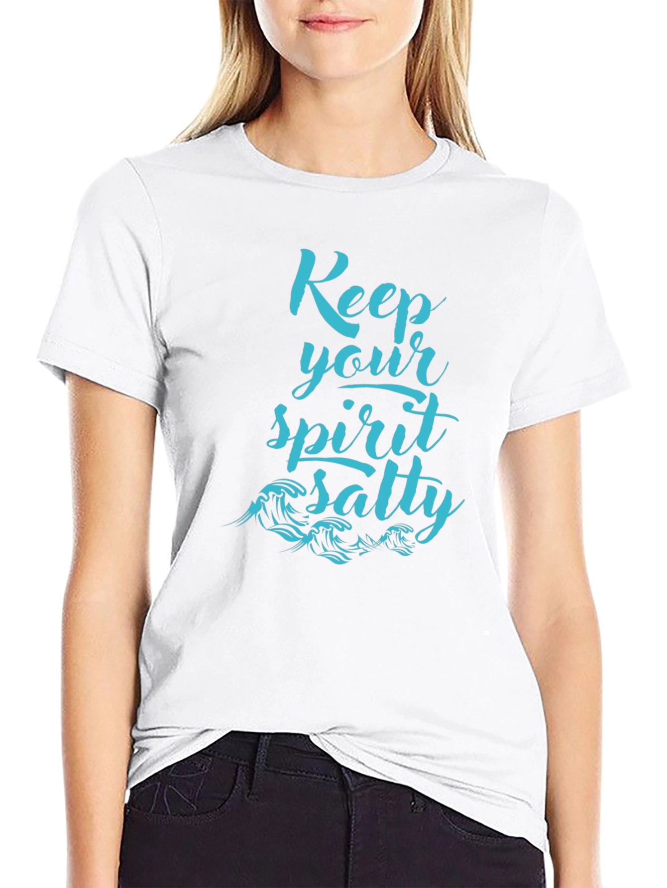 Keep Your Spirit Salty Graphic Tee - Black