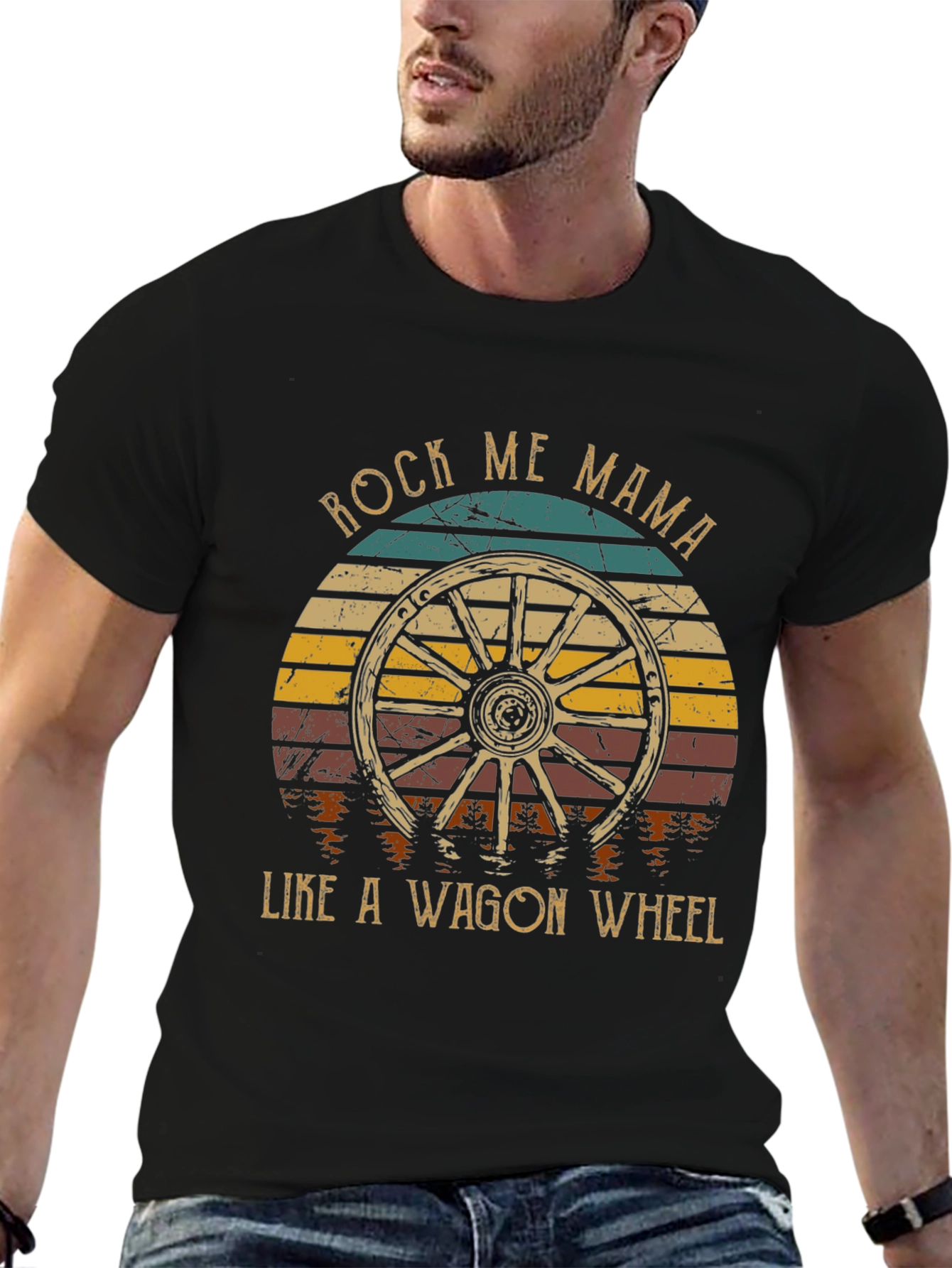 Rock Me Mama Wagon Wheel Graphic Tee