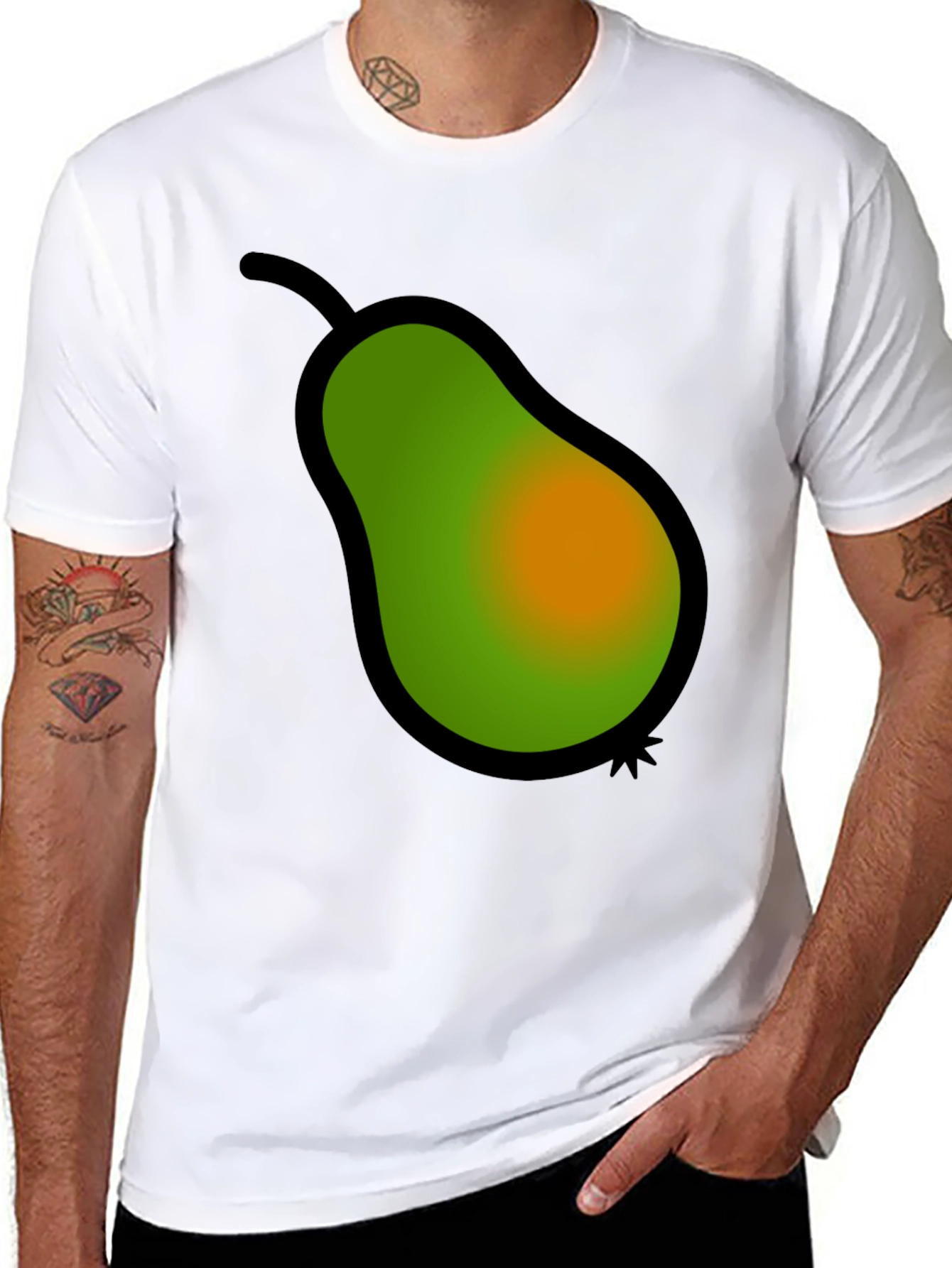 Pear Graphic Tee - Stylish Fruit Design
