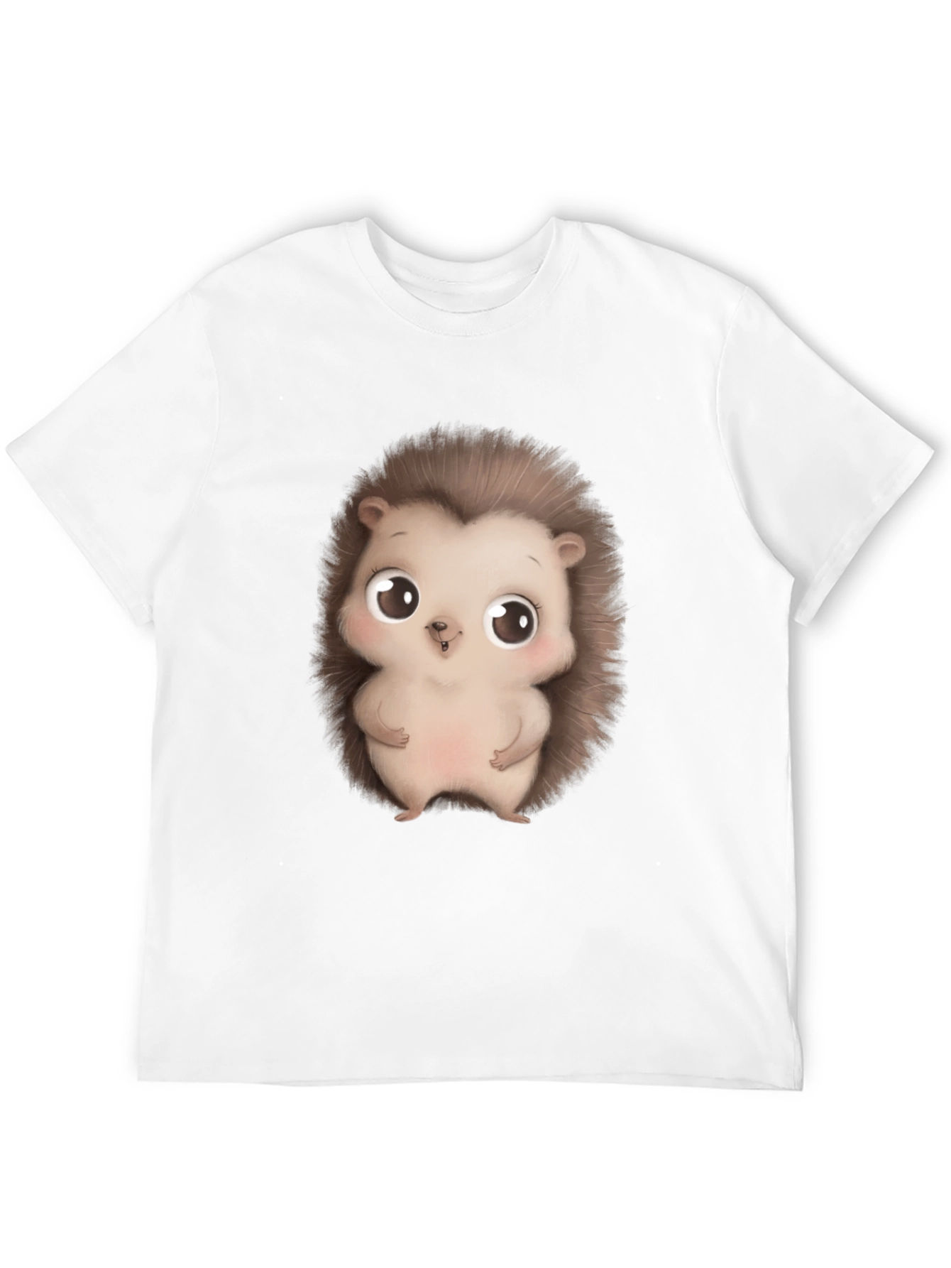 Cute Hedgehog Graphic Tee - Black