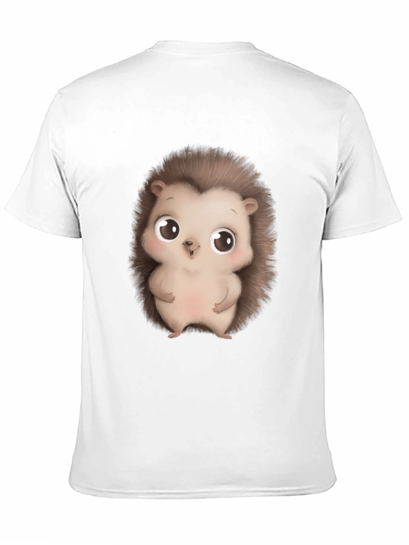 Cute Hedgehog Graphic Tee - Black