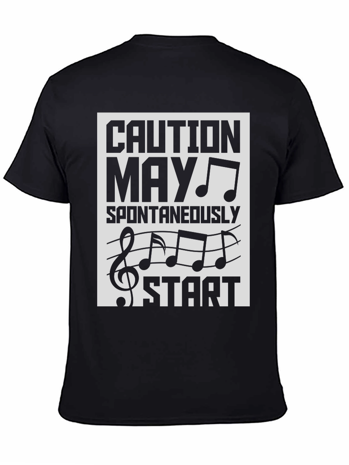 Caution May Spontaneously Start Music T-Shirt