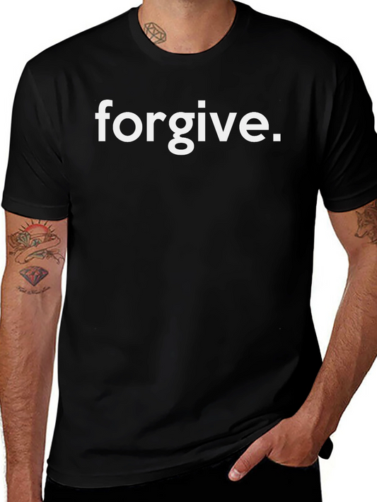 Forgive Black Graphic Tee - Minimalist Design