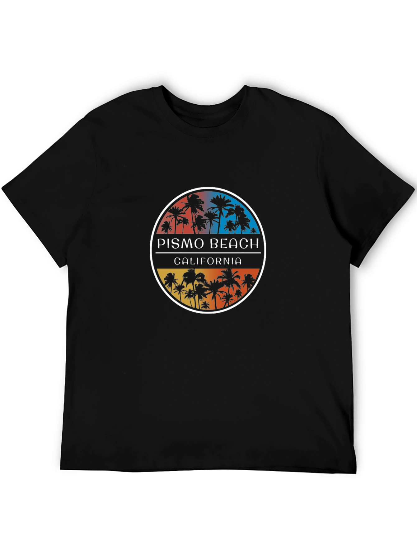 Pismo Beach California Graphic Tee - Black
