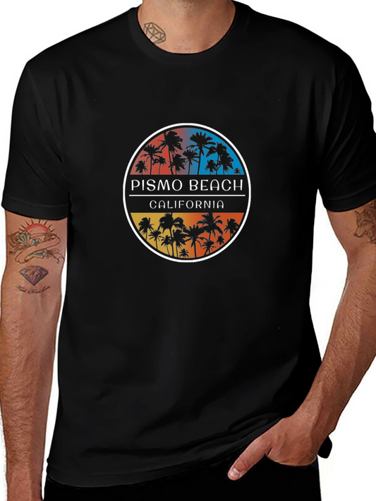 Pismo Beach California Graphic Tee - Black