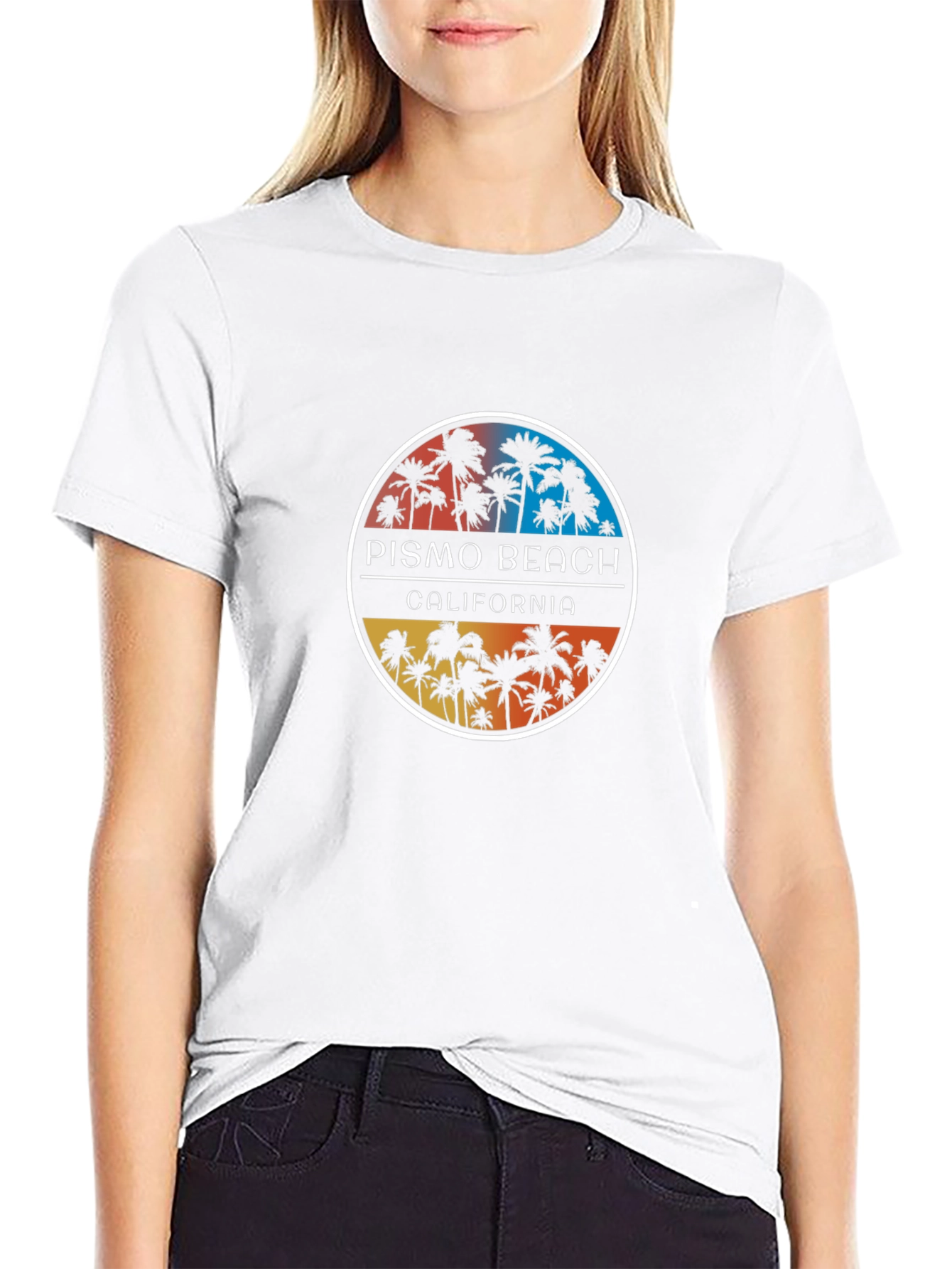 Pismo Beach California Graphic Tee - Black