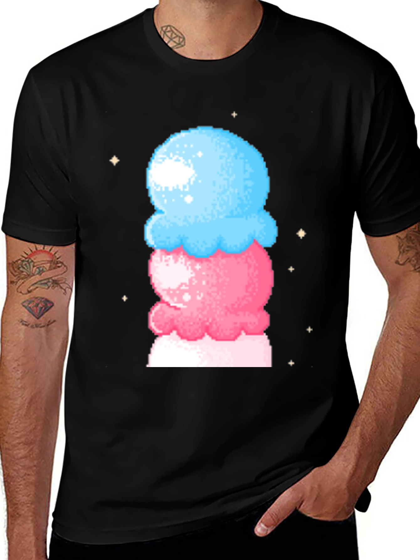 Pixel Ice Cream T-Shirt - Retro Gaming Style