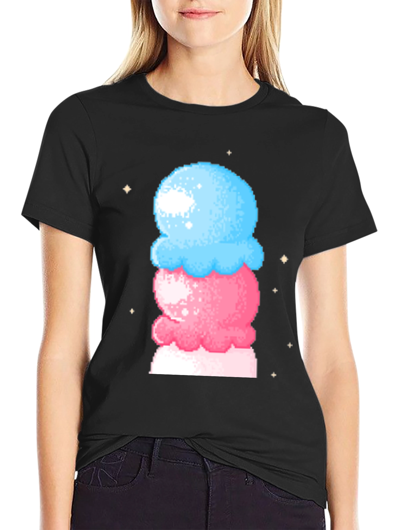 Pixel Ice Cream T-Shirt - Retro Gaming Style