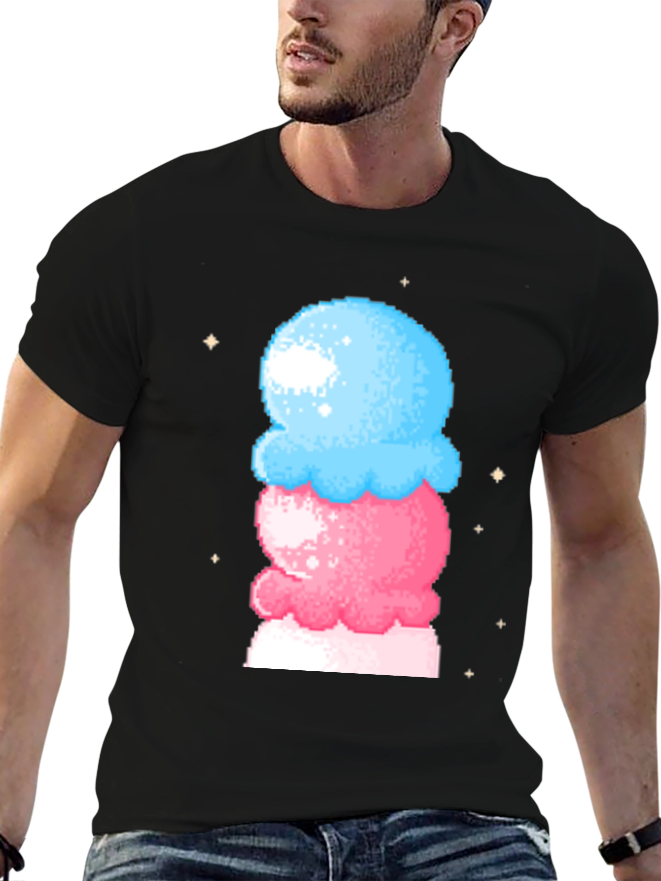 Pixel Ice Cream T-Shirt - Retro Gaming Style