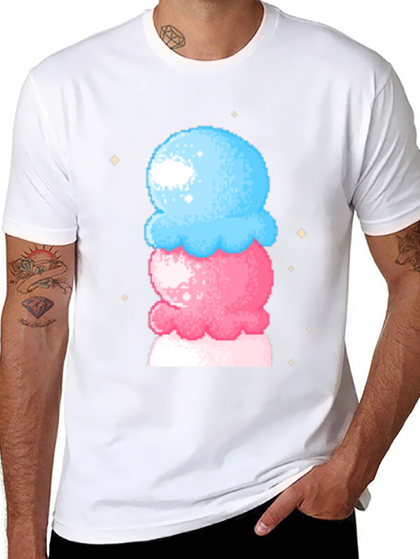 Pixel Ice Cream T-Shirt - Retro Gaming Style