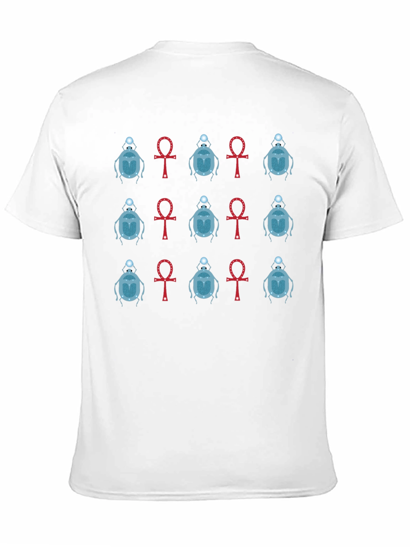 Egyptian Scarab Beetle and Ankh T-Shirt