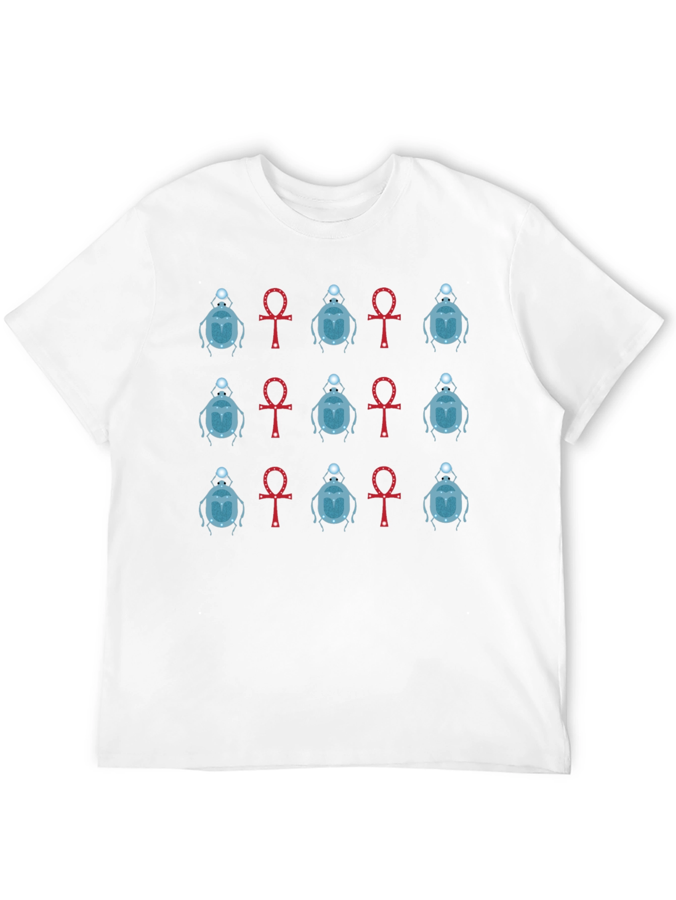 Egyptian Scarab Beetle and Ankh T-Shirt