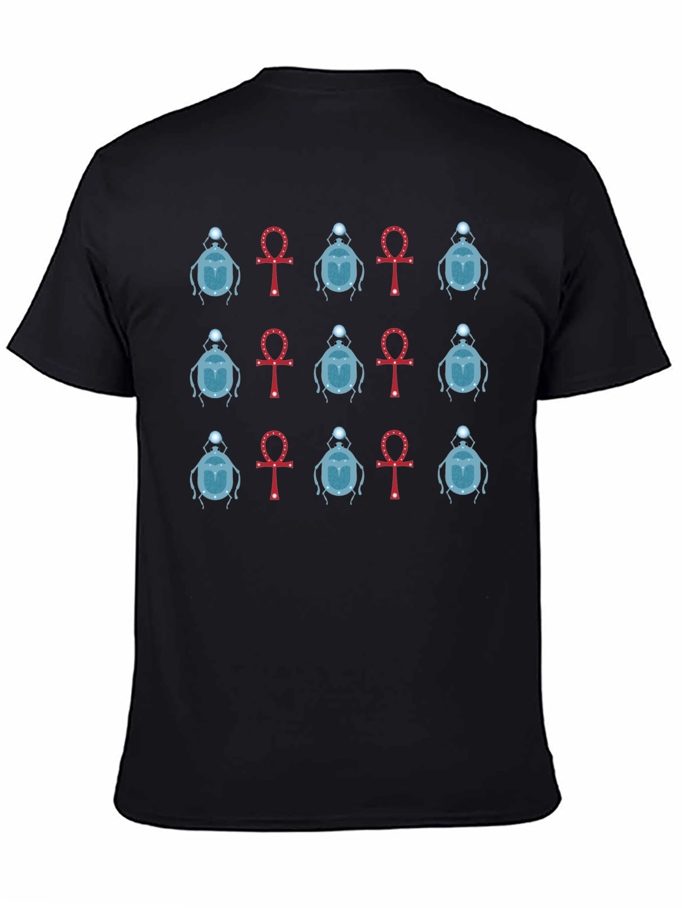 Egyptian Scarab Beetle and Ankh T-Shirt