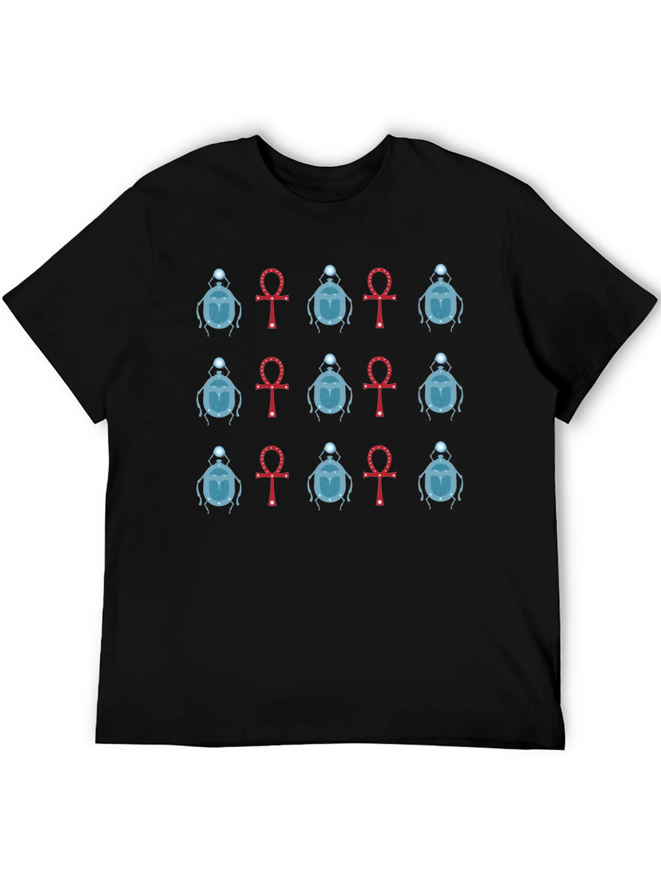 Egyptian Scarab Beetle and Ankh T-Shirt