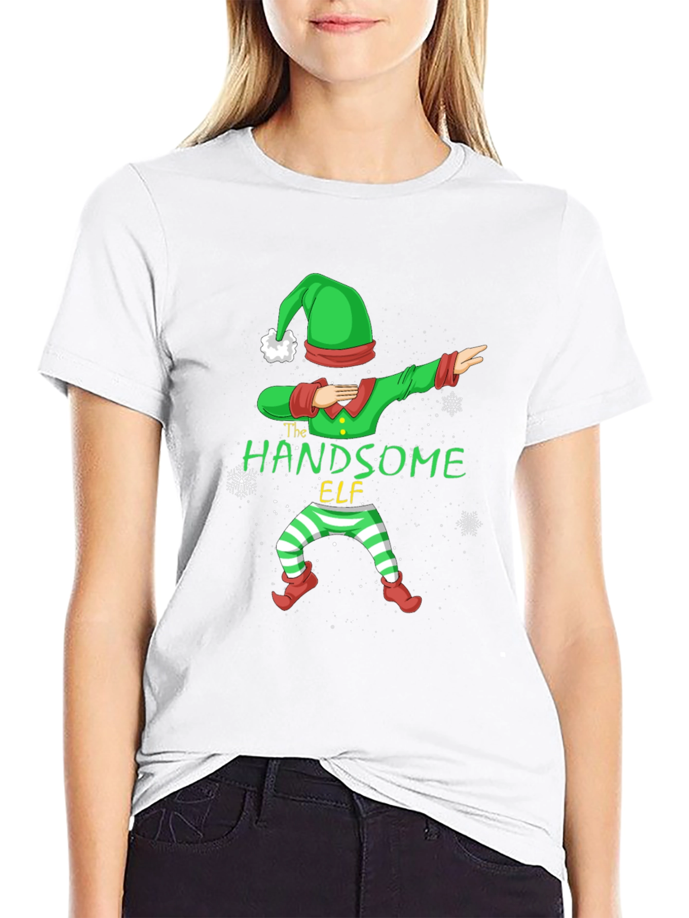 Handsome Elf Dabbing Christmas T-Shirt