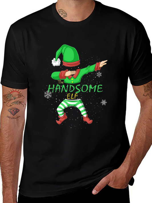 Handsome Elf Dabbing Christmas T-Shirt