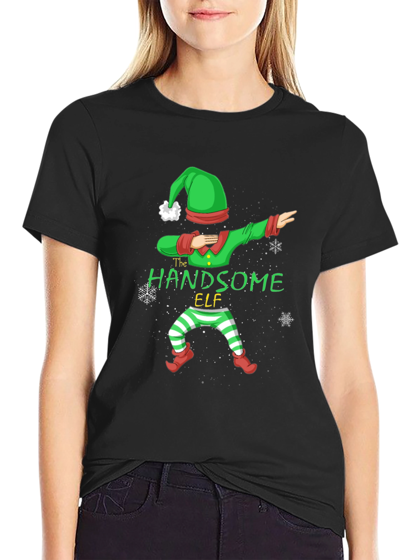 Handsome Elf Dabbing Christmas T-Shirt