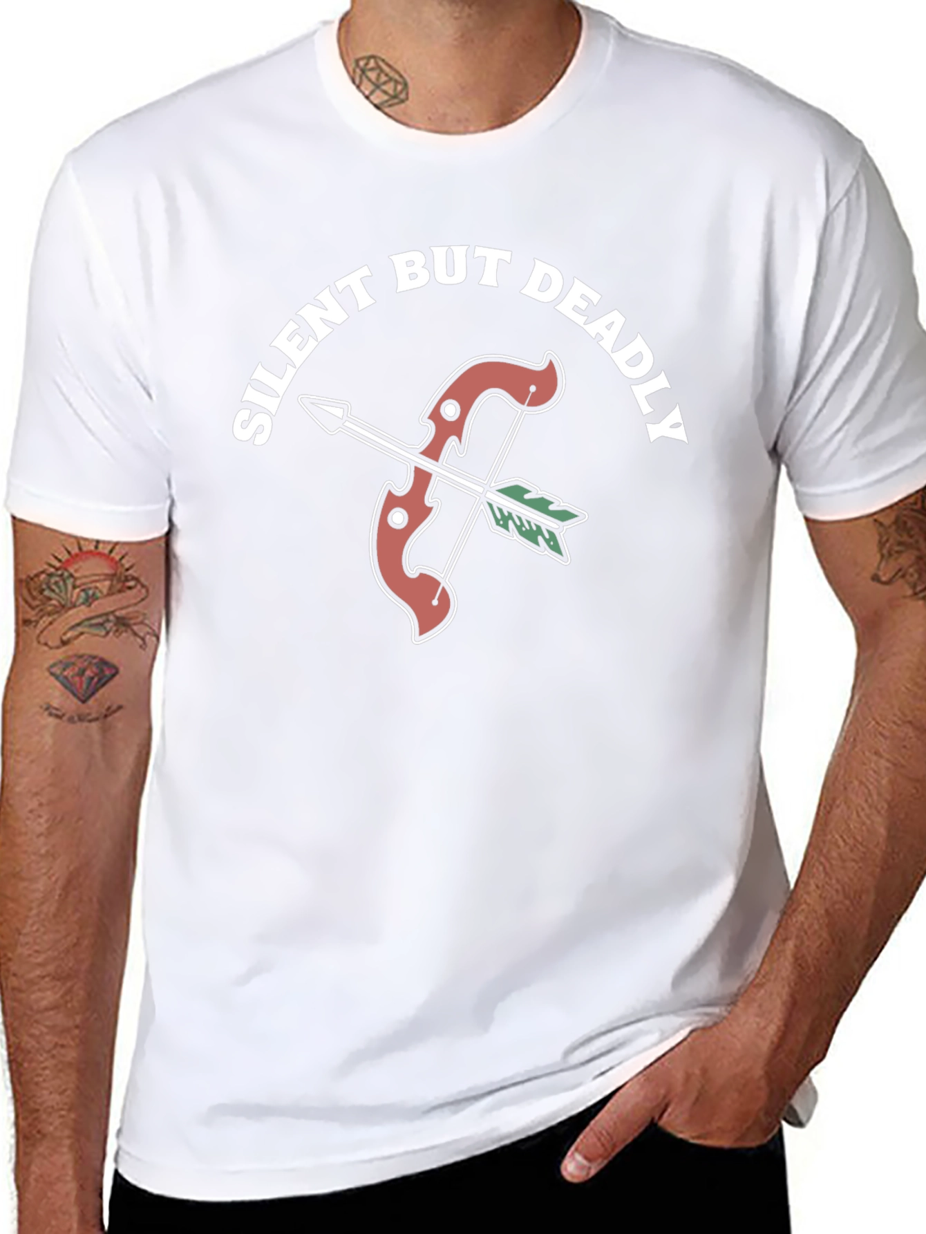 Silent But Deadly Bow & Arrow Graphic Tee