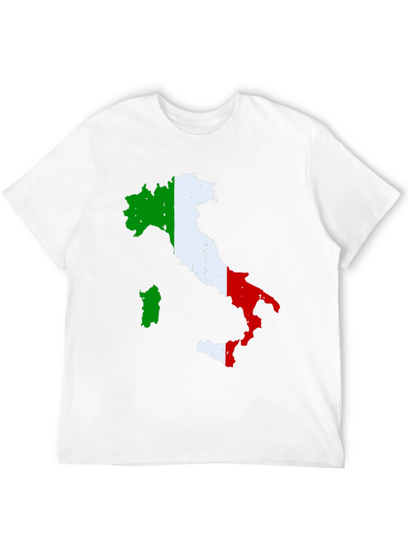 Italy Flag Map T-Shirt - Black
