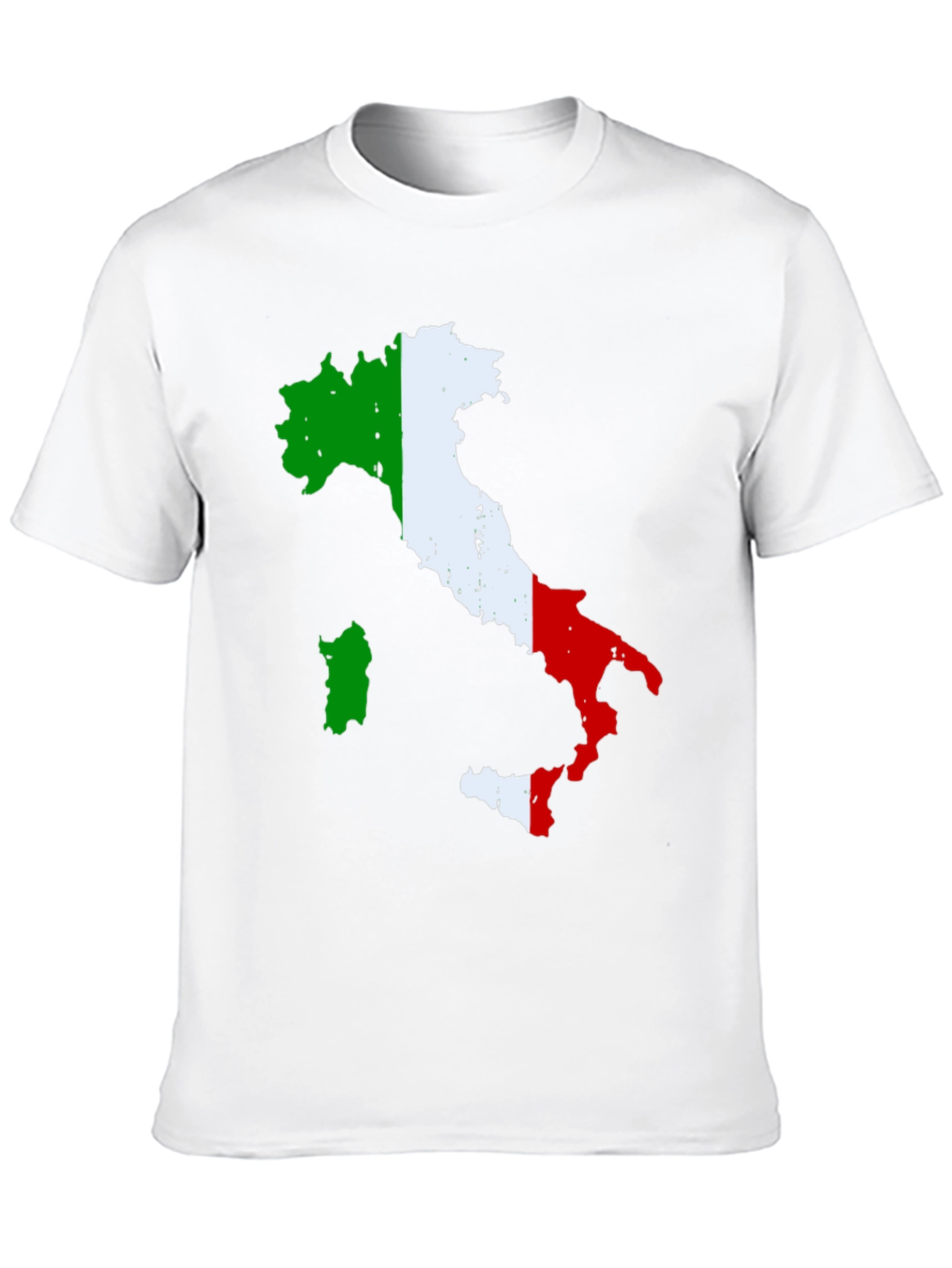 Italy Flag Map T-Shirt - Black