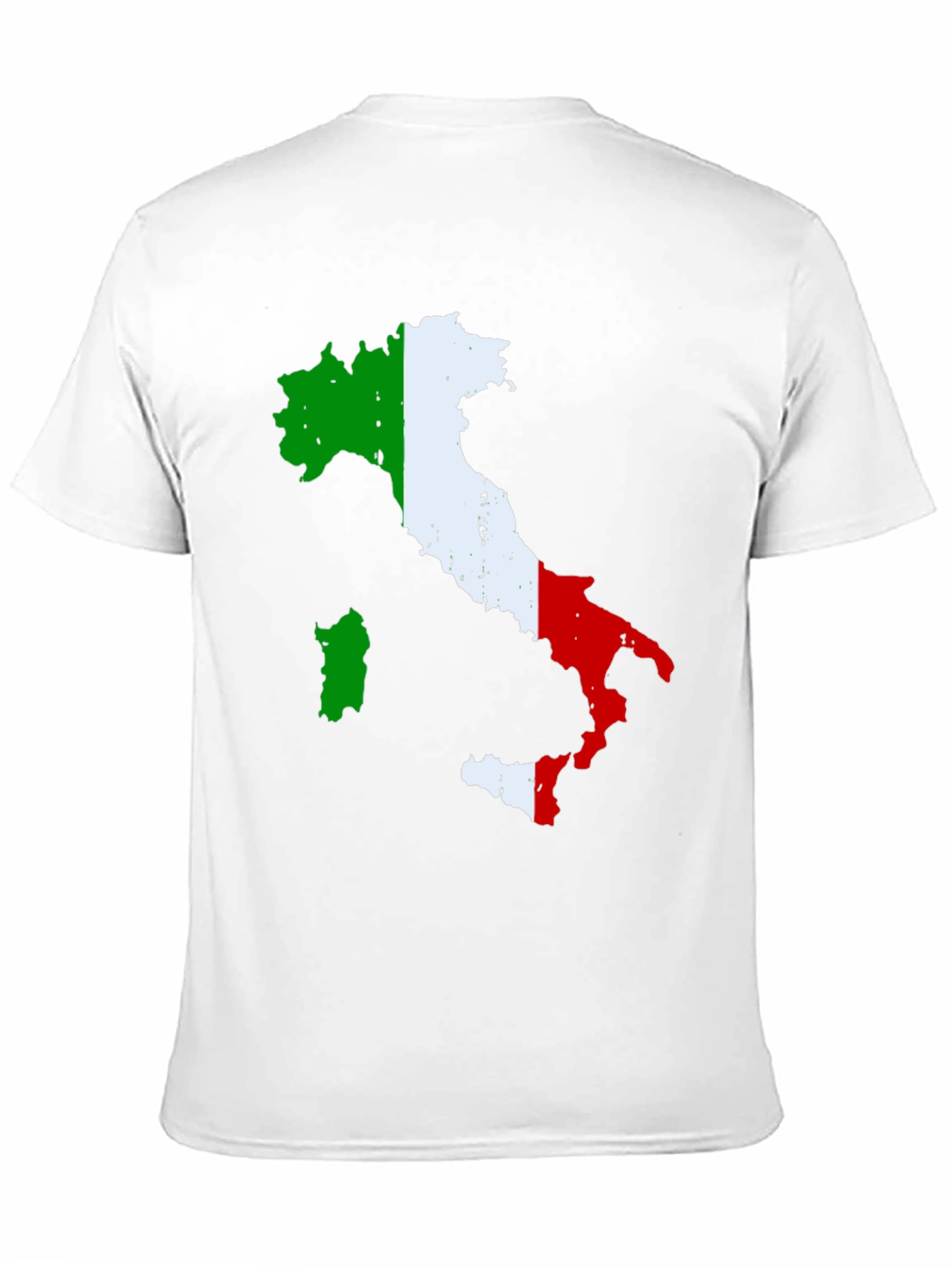 Italy Flag Map T-Shirt - Black