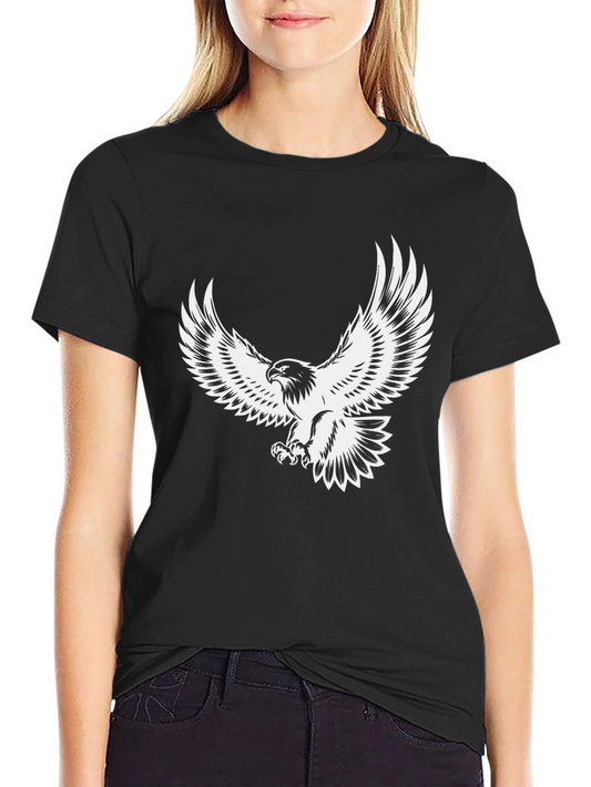 Mens Black Eagle Graphic T-Shirt