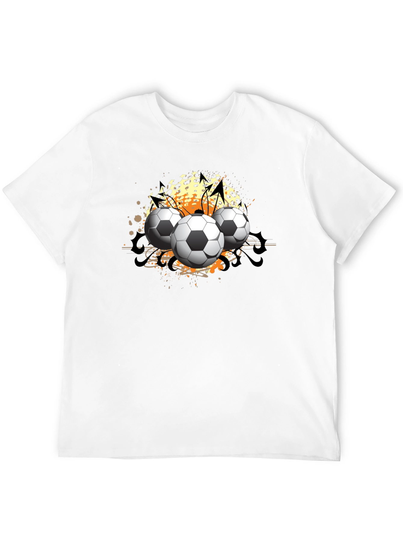 Soccer Ball Graphic Black T-Shirt