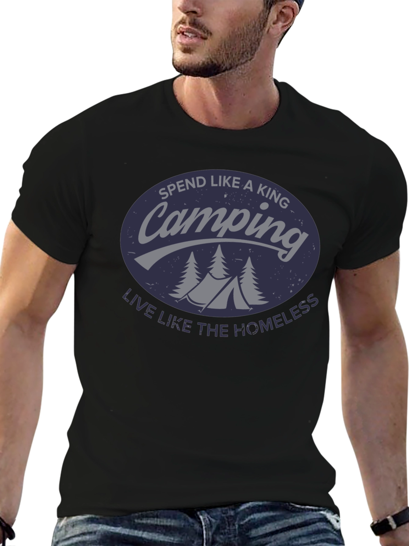 Camping King T-Shirt - Funny Outdoor Adventure Tee