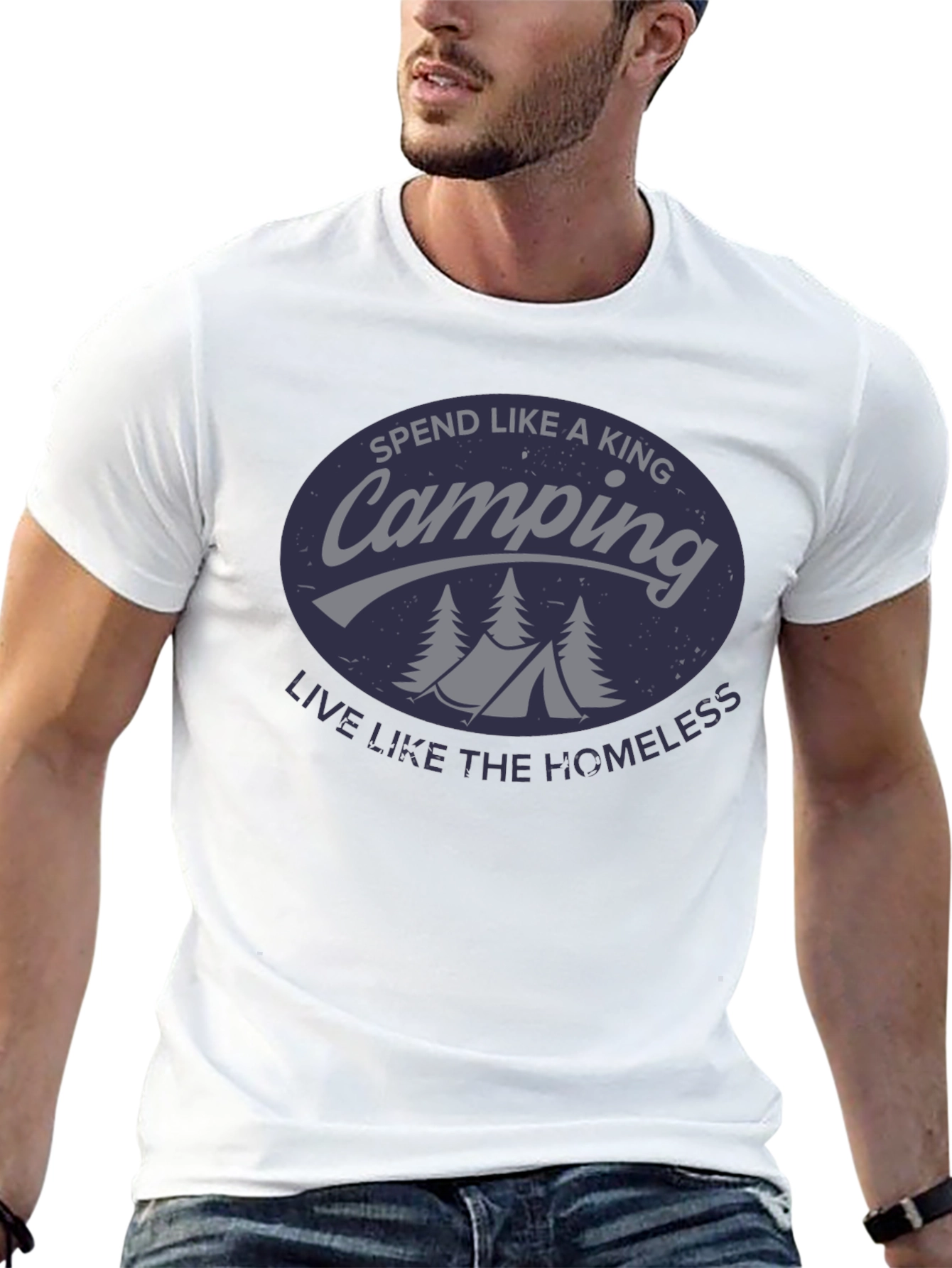 Camping King T-Shirt - Funny Outdoor Adventure Tee