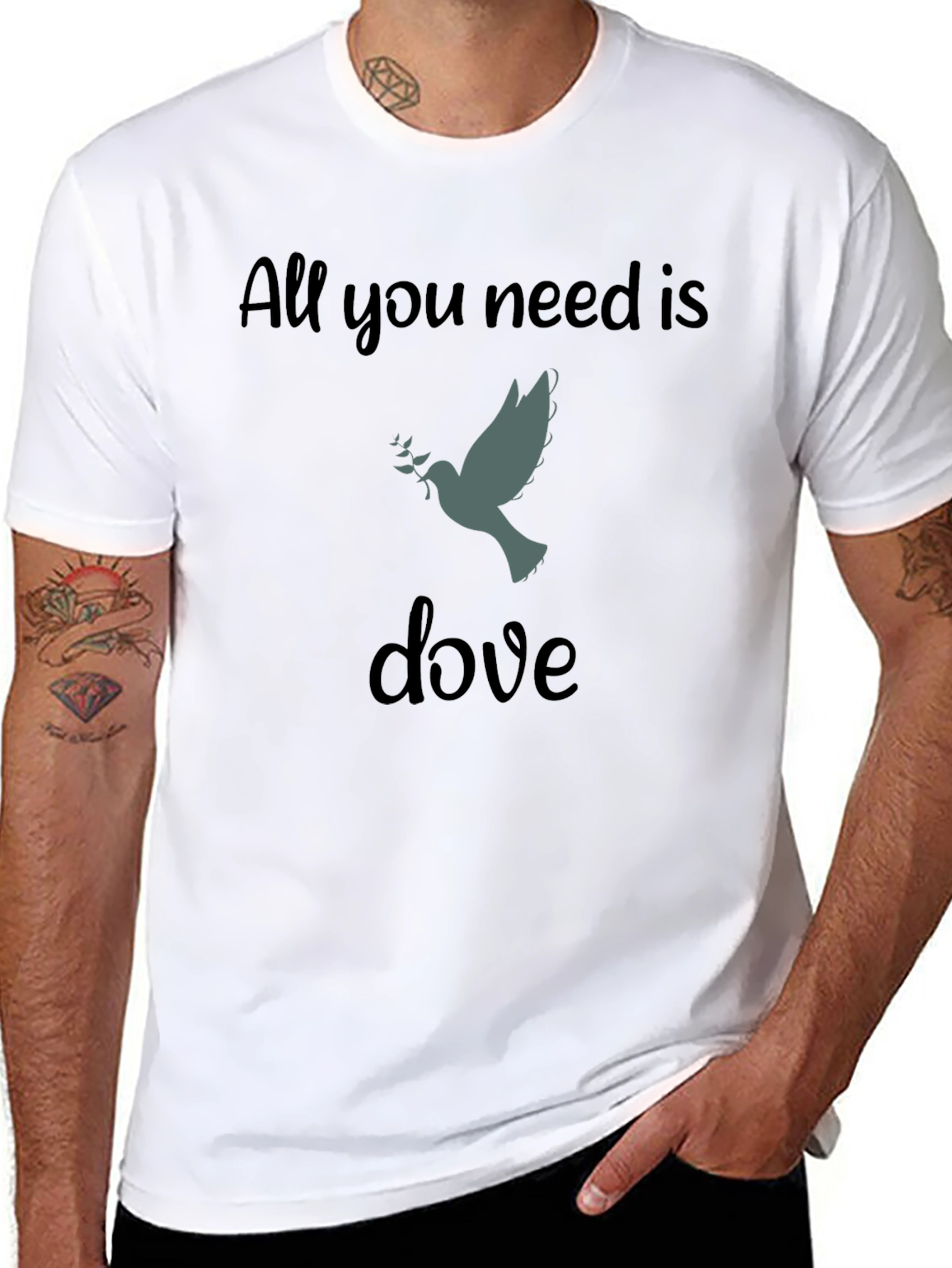 All You Need Is Dove Black T-Shirt