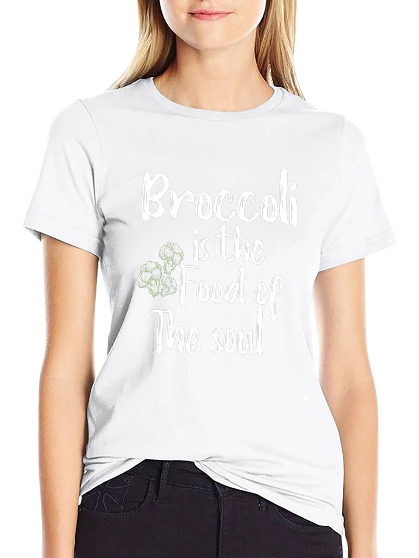 Broccoli is the Food of the Soul Black T-Shirt