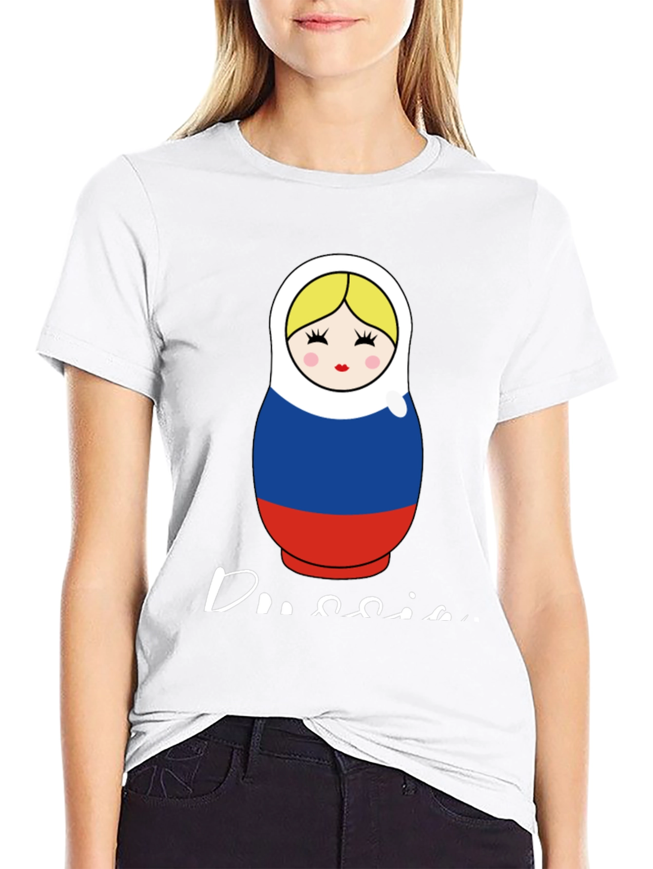 Matryoshka Doll Russia Flag Graphic Tee