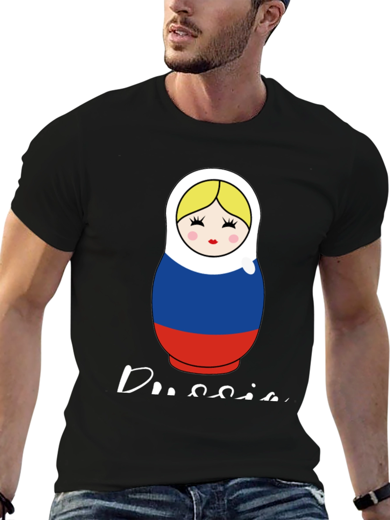 Matryoshka Doll Russia Flag Graphic Tee
