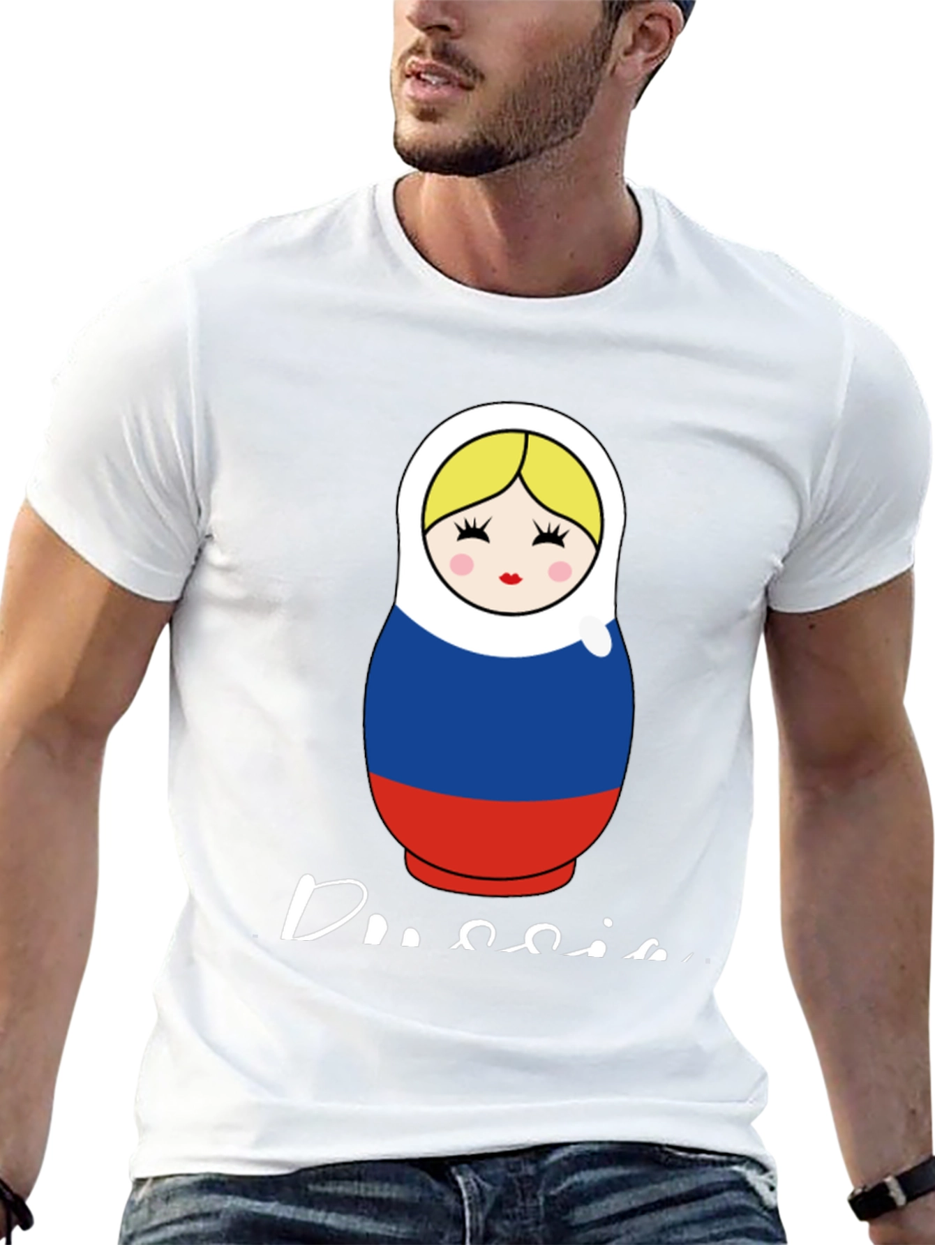 Matryoshka Doll Russia Flag Graphic Tee