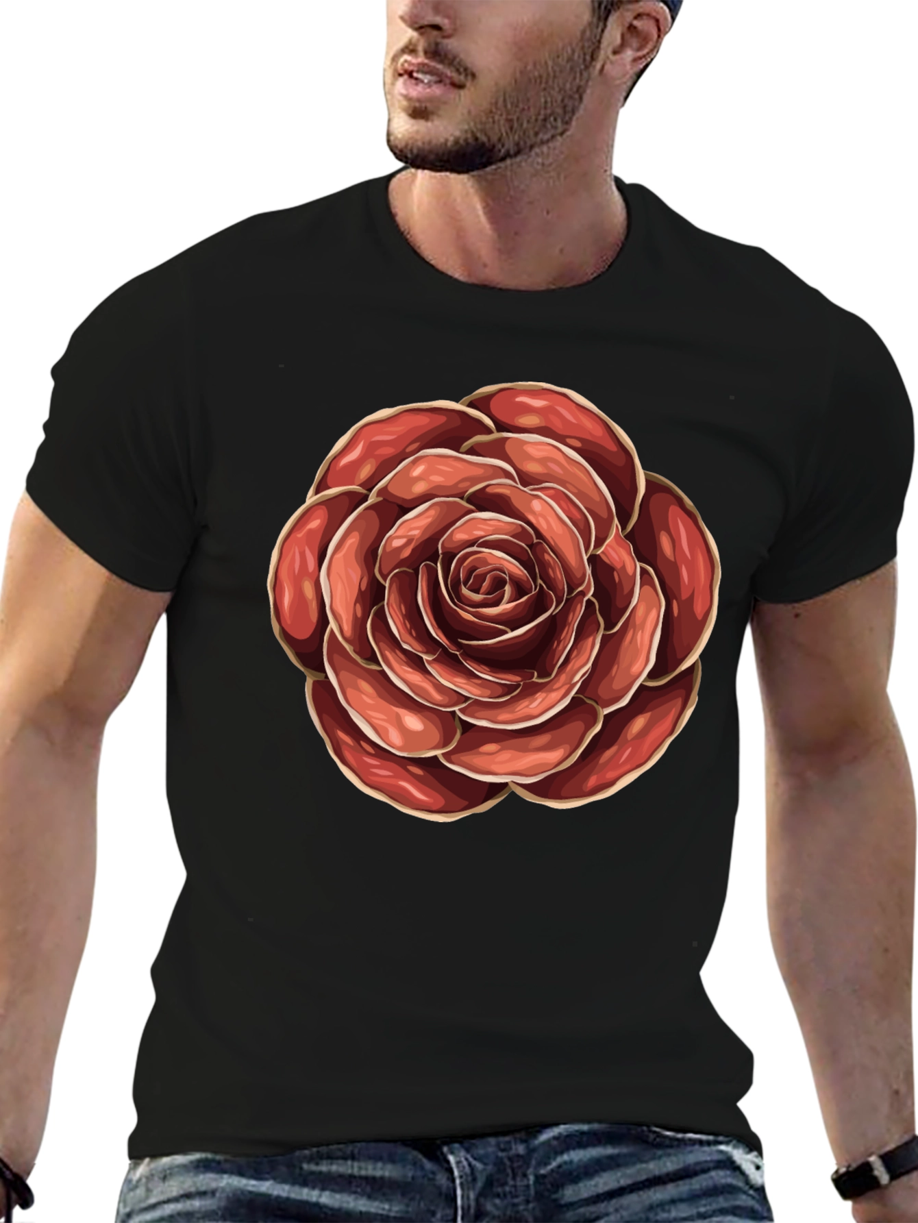 Rose Graphic Tee - Stylish Casual Wear