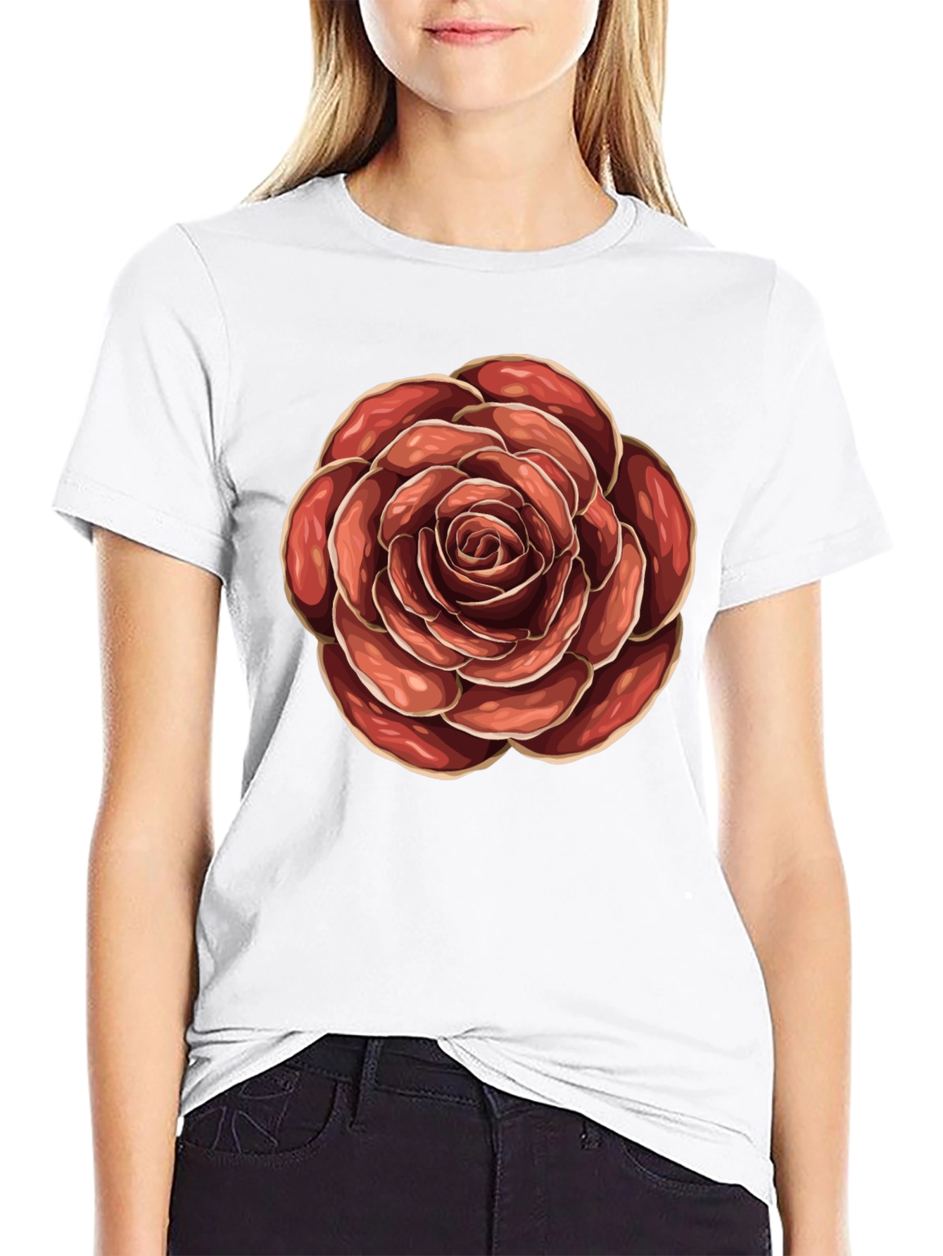 Rose Graphic Tee - Stylish Casual Wear
