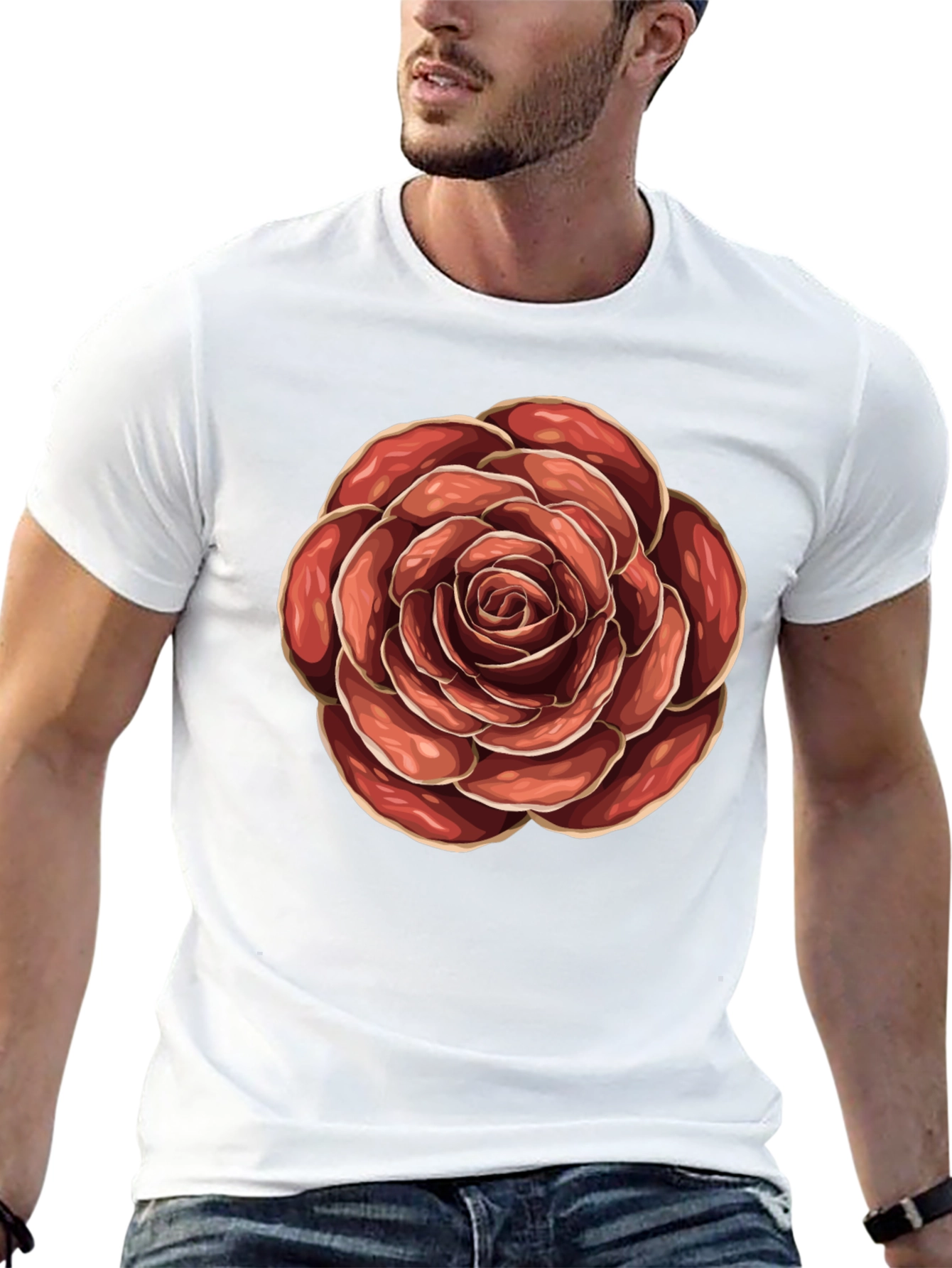 Rose Graphic Tee - Stylish Casual Wear